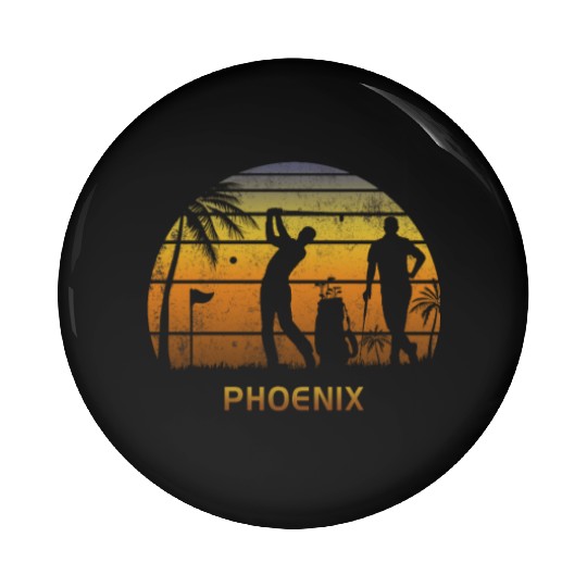 Retro Phoenix Golf Golfing Fan Golfer Gift Pin Buttons