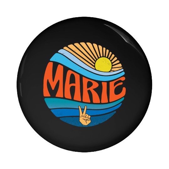 Marie Pin Buttons Vintage Sunset Marie Groovy Tie Dye