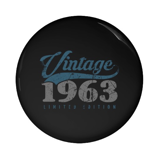 60 Years Vintage 1963 Retro 60th Birthday Pin Buttons