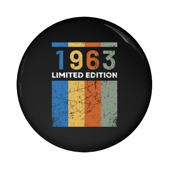 60 Years Vintage 1963 Retro 60th Birthday Pin Buttons
