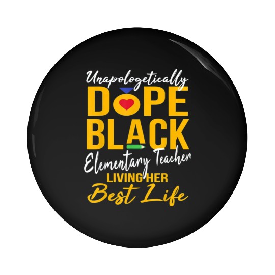 elementary teacher Afro Pride Pin Buttons
