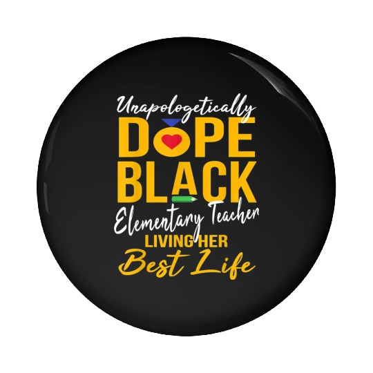 elementary teacher Afro Pride Pin Buttons