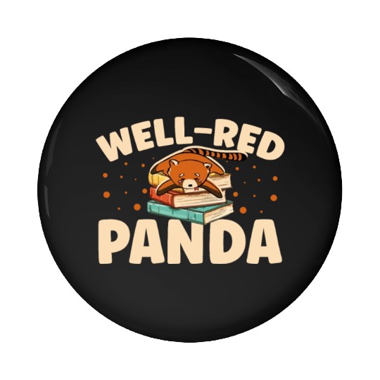 Well-Red Panda Zookeeper Zoogoer Wildlife Bookworm Pin Buttons