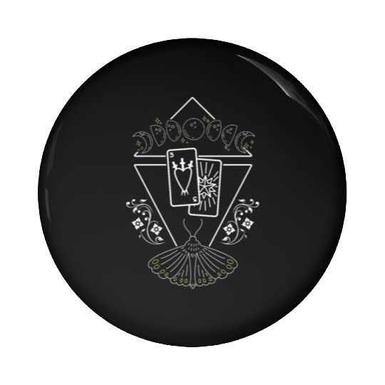 Occult Witchcraft Moth Tarot Cards Witch Gothic As Pin Buttons