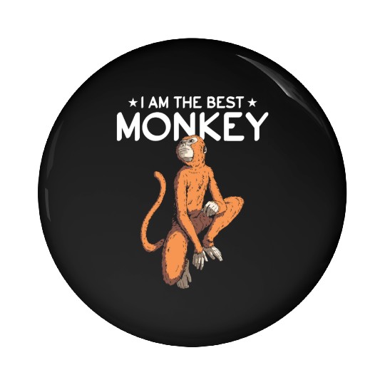 Chimpanzee Monkey Orangutan Monkey - I Am The Best Pin Buttons