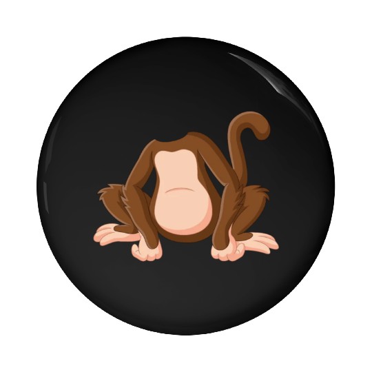 Funny Monkey Chimpanzee - Funny Orangutan Monkey Pin Buttons