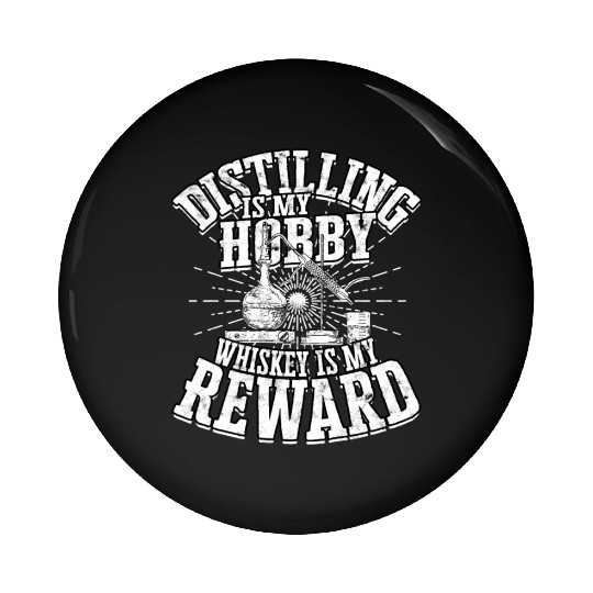 Distilling Whiskey Water Alcohol Distiller Brewery Pin Buttons