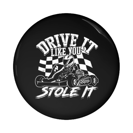 Go Kart Racer Pit Crew Car Racing Karting Pin Buttons