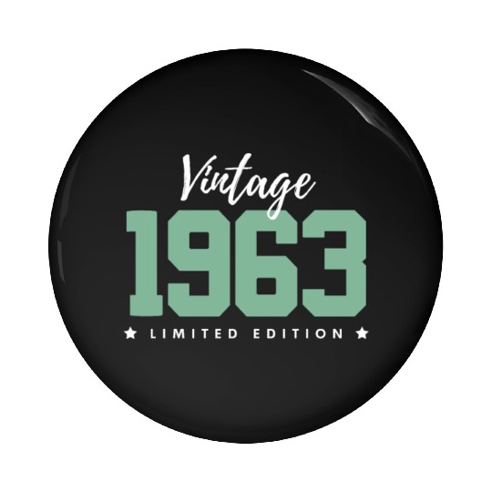 60 Years Vintage 1963 Retro 60th Birthday Pin Buttons