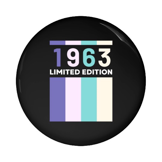 60 Years Vintage 1963 Retro 60th Birthday Pin Buttons
