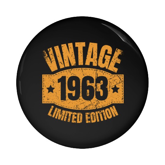 60 Years Vintage 1963 Retro 60th Birthday Pin Buttons