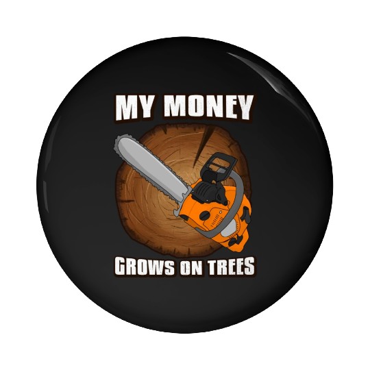 chainsaw Lumberjack Pin Buttons