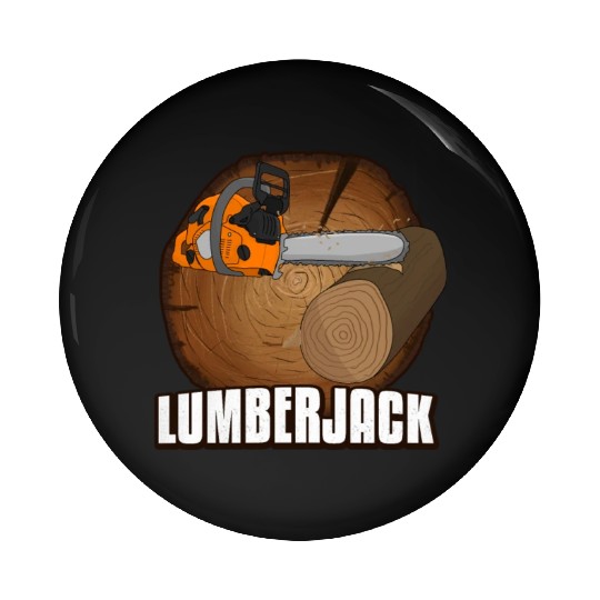 chainsaw Lumberjack Pin Buttons