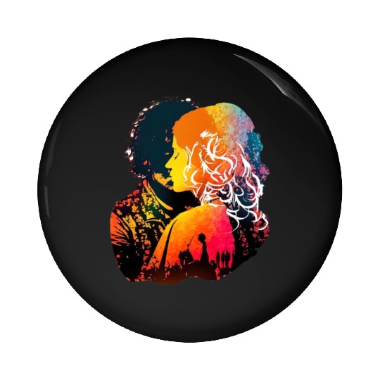 Sweet Couple's Fond Embrace, Valentine's Pin Buttons