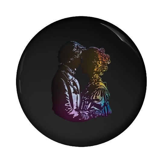 Sweet Couple's Intimate Embrace, Valentine's Pin Buttons