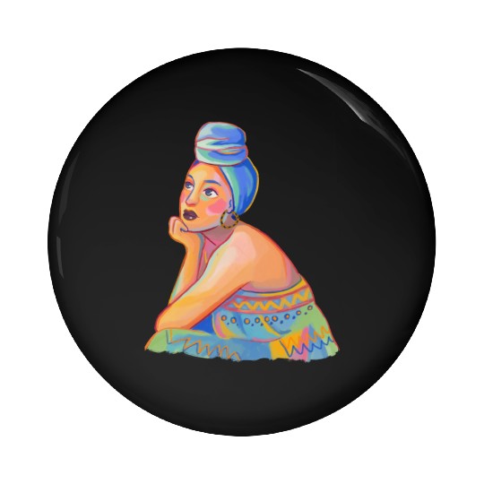 Pretty Lady Pin Buttons