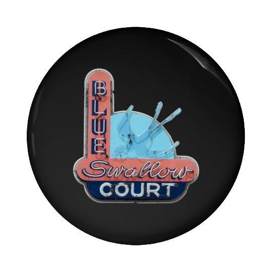 Blue Swallow Court Route 66 Tucumcari Pin Buttons