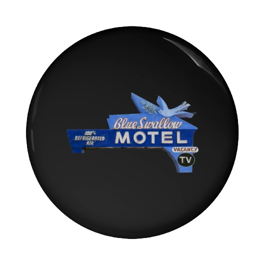 Blue Swallow Motel Route 66 Neon Tucumcari NM Pin Buttons