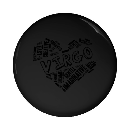 Virgo Heart Word Cloud Doodle Astrology Zodiac Sta Pin Buttons