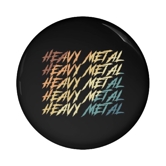 Heavy Metal Headbanging Band Genre Pin Buttons