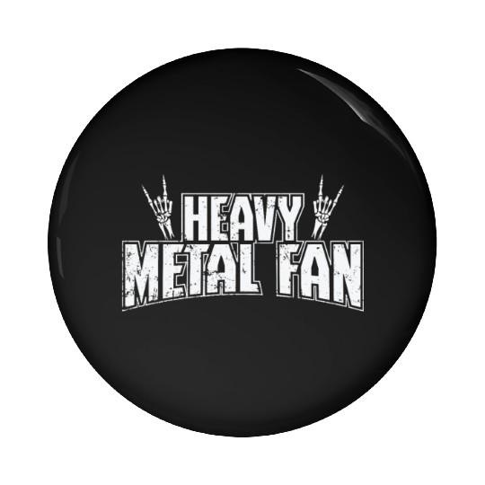 Heavy Metal Fan Music Band Genre Pin Buttons