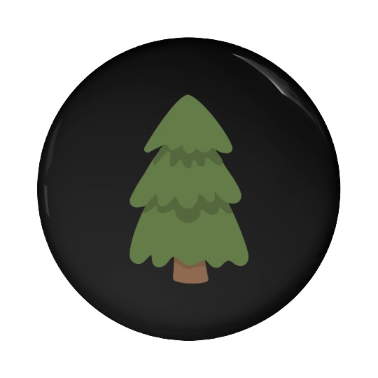 Cartoon Evergreen Tree Pin Buttons