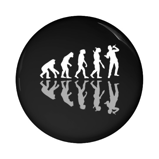 Human Evolution Singer Singing Music Lover Pin Buttons