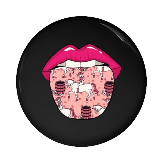 Horse Barrel Racing Tongue Pin Buttons