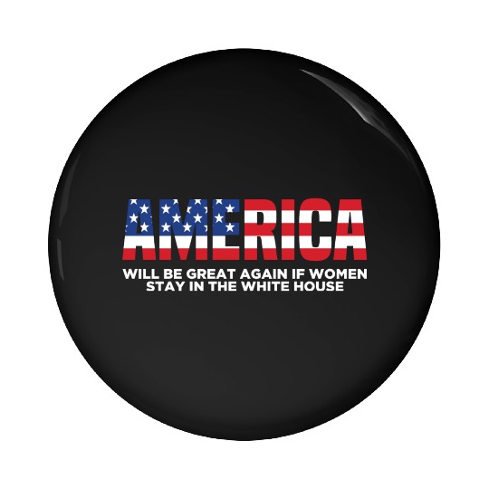 America Will Be Great Again Black Pin Buttons