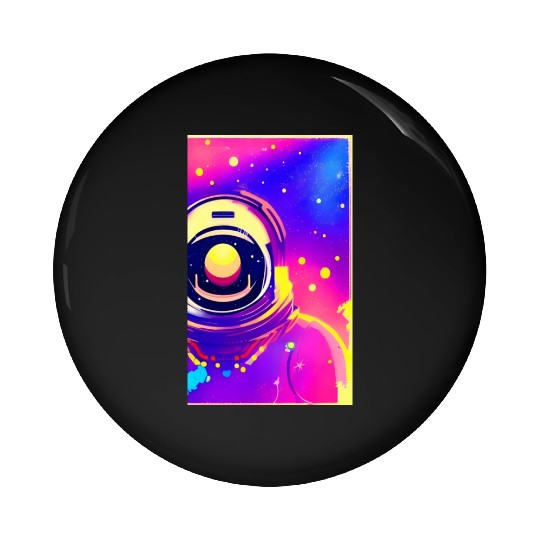 Astronaut neon colors Pin Buttons