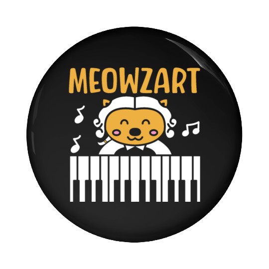 Meowzart Piano Cat Musician Musical Pianist Music Pin Buttons