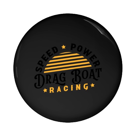 Drag Boat Racing Racer Speed Motor Boat Driver Pin Buttons