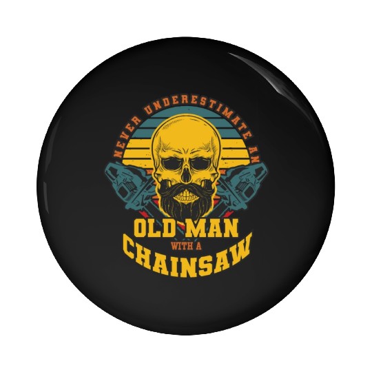 Vintage Logger Lumberjack Chainsaw Workers Gifts Pin Buttons