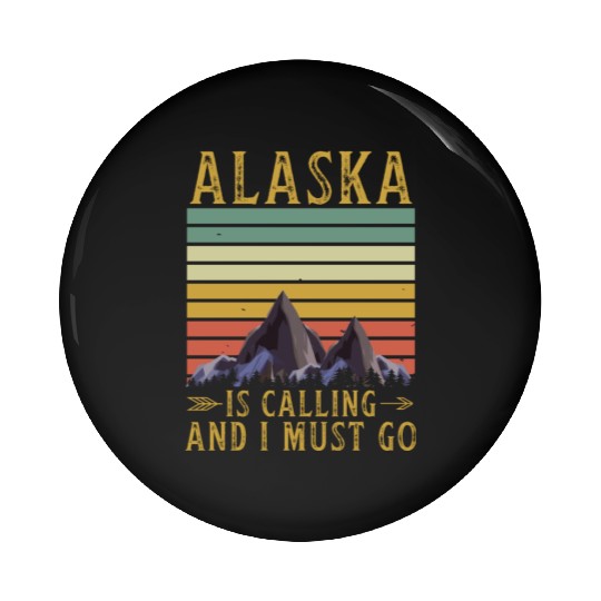 Alaska Pin Buttons Men's Women Children USA North Pole