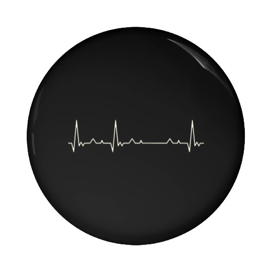 Nebraska State USA. Heart. Love. EKG. Pulse. Beat. Pin Buttons