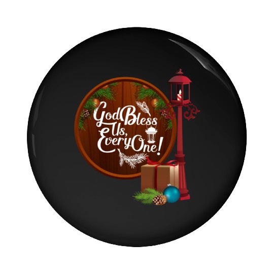 A Christmas Carol Charles Dickens God Bless Us Eve Pin Buttons