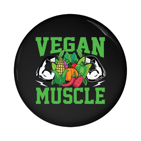 Vegan Muscle Pin Buttons