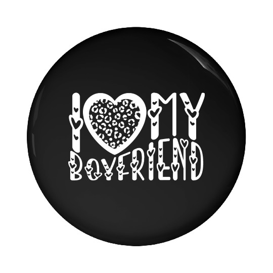 I Love My Boyfriend I Heart My Boyfriend Leopard Pin Buttons