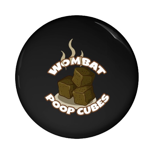 Wombat Poop Cubes Pin Buttons