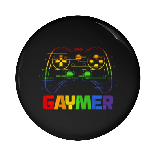 Gaymer LGBT Rainbow Flag Pin Buttons