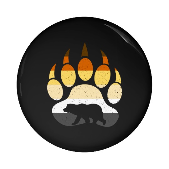 Bear Paw LGBT Bear Pin Buttons, LGBT bear Community,
