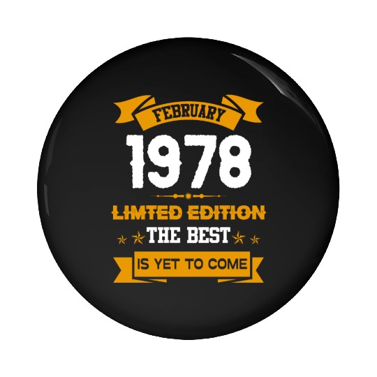 February 1978 Birthday Surprise Pin Buttons