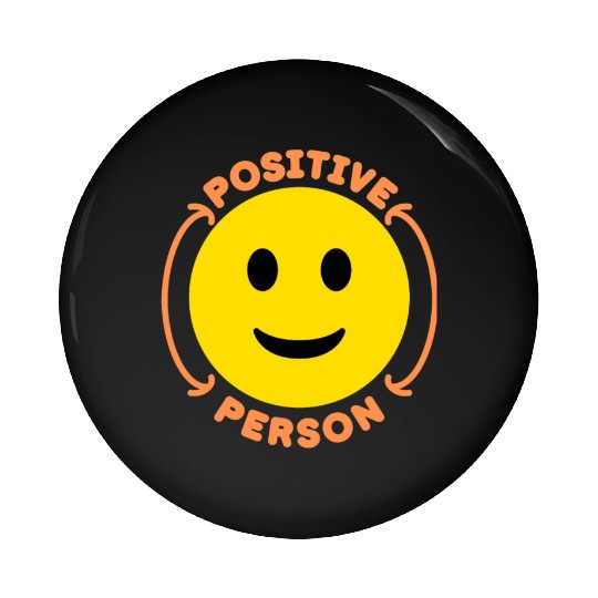 slightly smiling positive person face Pin Buttons