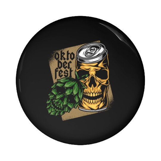 Germany Oktoberfest - Beer Skull Pin Buttons