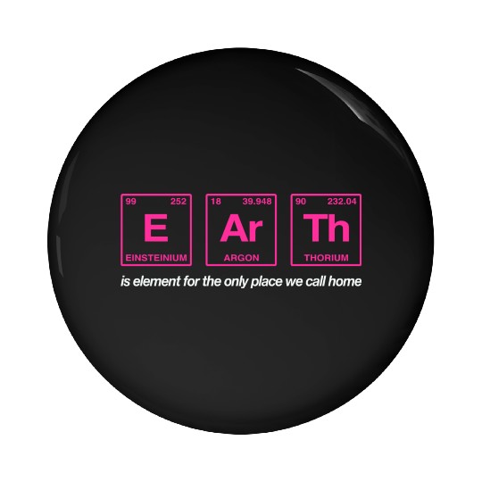 EARTH - written in elements of the periodic table Pin Buttons