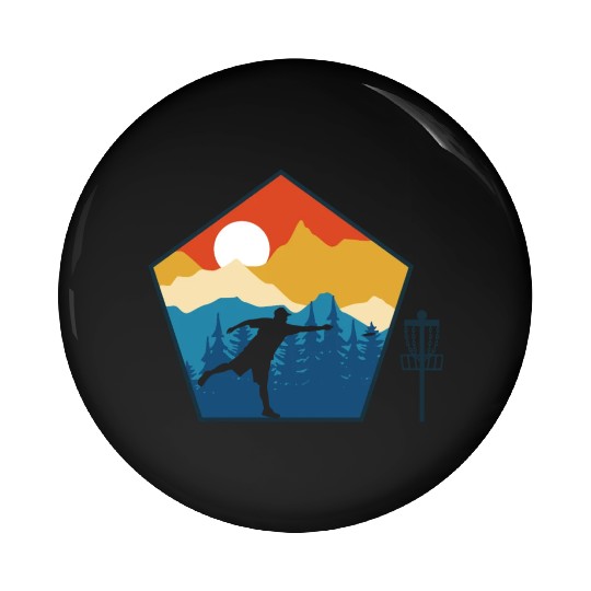 Disc Golf Disc Golfing Ultimate Frisbee Natur Pin Buttons