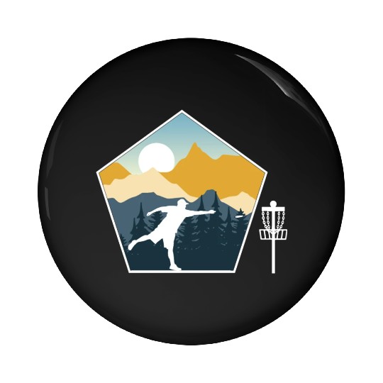 Disc Golf Disc Golfing Ultimate Frisbee Natur Pin Buttons