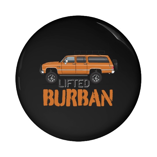 burban Burnt Orange Pin Buttons