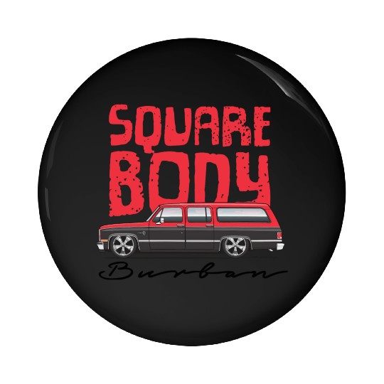square Cardinal Red Pin Buttons