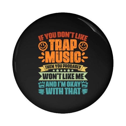 Vintage Trap Music Trapping Humor For A Trap Music Pin Buttons